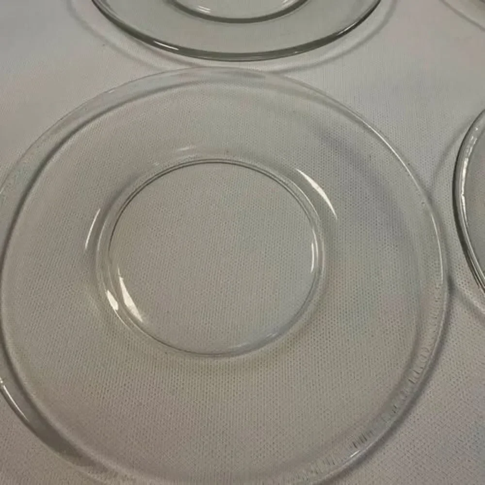 Clear Glass Dessert 6” Plates set of 4
